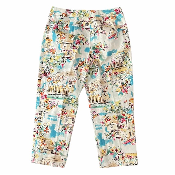 RAFAELLA Multicolor Floral Cuffed Capri Pants - Picture 7 of 7
